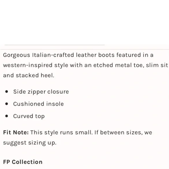 Free People Brayden Western Boots Size 8.5 NEW - Picture 5 of 16